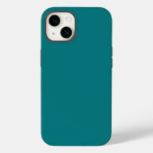 Effen kleur effen Deep Aqua blauwgroen Case-Mate iPhone Case (Achterkant)