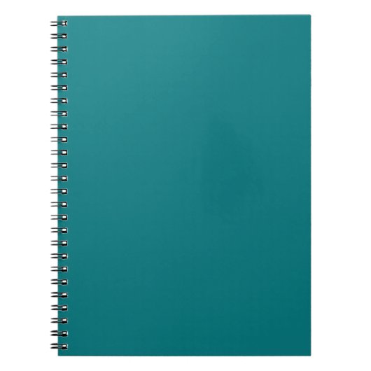 Effen kleur effen Deep Aqua blauwgroen Notitieboek (Voorkant)