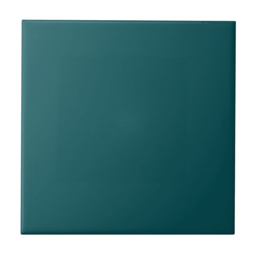 Effen kleur effen donker blauwgroen groen Gebogen- Tegeltje (Voorkant)