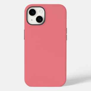 Effen kleur effen donker koraal roze Case-Mate iPhone 14 hoesje