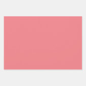 Effen kleur effen donker koraal roze inpakpapier vel (Voorkant)