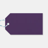 Effen kleur effen donker paarse acai berry cadeaulabel (Achterkant Horizontaal)