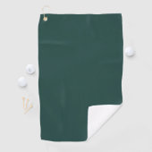 Effen kleur effen donker smaragdgroen golfhanddoek (Insitu)