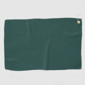 Effen kleur effen donker smaragdgroen golfhanddoek (Horizontaal)