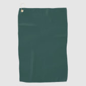 Effen kleur effen donker smaragdgroen golfhanddoek (Voorkant)