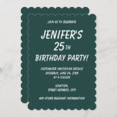 Effen kleur effen donker smaragdgroen kaart (Voorkant / Achterkant)