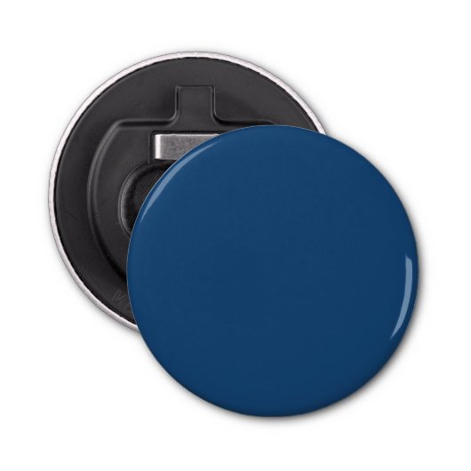 Effen kleur effen donkerblauw Winter nacht Skies Button Flesopener (Voorkant)