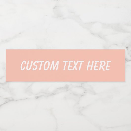 Effen kleur effen eenvoudig delicate Tropische Per Waterfles Etiket (Enkel label)