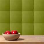 Effen kleur effen groen Dill Pickle Tegeltje<br><div class="desc">Effen kleur effen groen Dill Pickle ontwerp.</div>