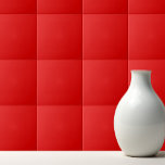 Effen kleur effen helder glanzend rood tegeltje<br><div class="desc">Stevige kleur duidelijke heldere Luscious Rode ontwerp.</div>
