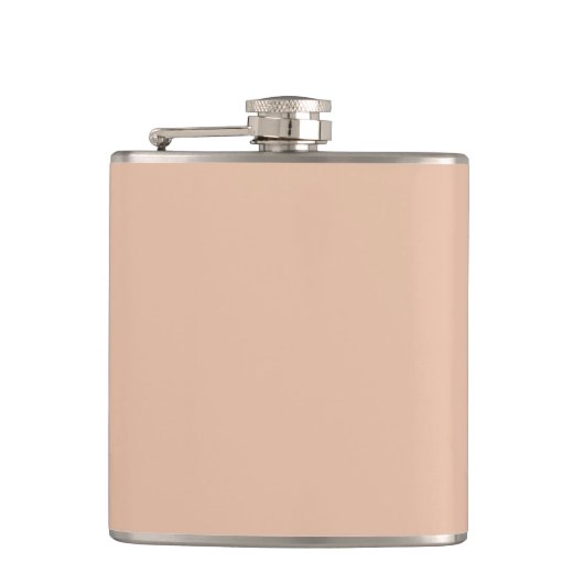 Effen kleur effen kasjmier beige heupfles (Voorkant)
