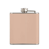 Effen kleur effen kasjmier beige heupfles (Achterkant)
