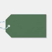 Effen kleur effen Mos Groen Cadeaulabel (Achterkant Horizontaal)