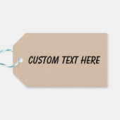 Effen kleur effen Palomino beige Cadeaulabel (Achterkant Horizontaal)