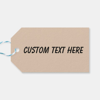 Effen kleur effen Palomino beige Cadeaulabel