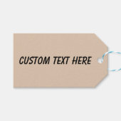 Effen kleur effen Palomino beige Cadeaulabel (Voorkant (Horizontaal))