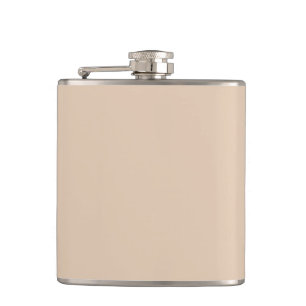 Effen kleur effen Palomino beige Heupfles