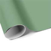 Effen kleur effen pastel licht groen Stone Green Cadeaupapier (Rol Hoek)