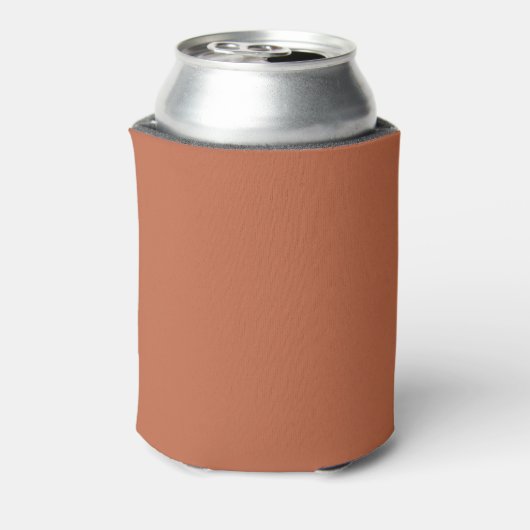 Effen kleur effen pastel rust sinaasappel blikjeskoeler (Blikje Achterkant)