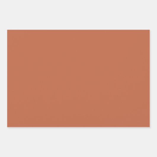 Effen kleur effen pastel rust sinaasappel inpakpapier vel (Voorkant)