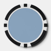 Effen kleur effen poeder blauw poker chips (Voorkant)