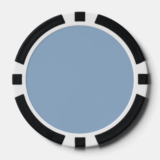 Effen kleur effen poeder blauw poker chips (Voorkant)