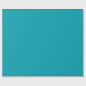 Effen kleur effen turquoise Blauwe vogel Cadeaupapier (Vlak)