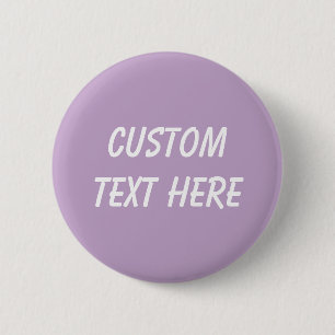 Effen kleur effen wisteria licht paarse ronde button 5,7 cm