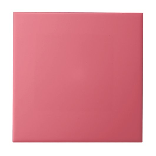 Effen kleur effen zon gezoend koraal roze tegeltje (Voorkant)