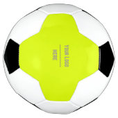 effen kleur fluorescent geel - jouw logo voetbal (Gedraaid)
