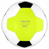 effen kleur fluorescent geel - jouw logo voetbal (Voorkant)