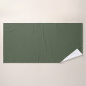 Effen kleur Forest Moss donkergroen Badhanddoek (Badhanddoek)