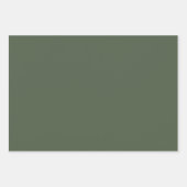 Effen kleur Forest Moss donkergroen Inpakpapier Vel (Voorkant)