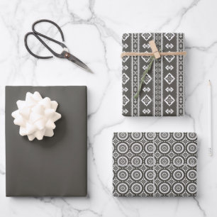 Effen kleur Forest Shadow groen grijs Inpakpapier Vel