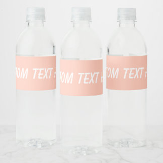 Effen kleur gewoon eenvoudig delicate Tropische Pe Waterfles Etiket