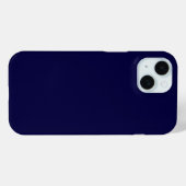 Effen kleur: marineblauw Case-Mate iPhone case (Achterkant (horizontaal))