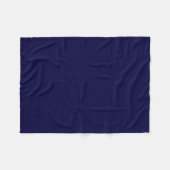 Effen kleur: marineblauw fleece deken (Voorkant (Horizontaal))