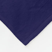 Effen kleur: marineblauw fleece deken (Hoek)