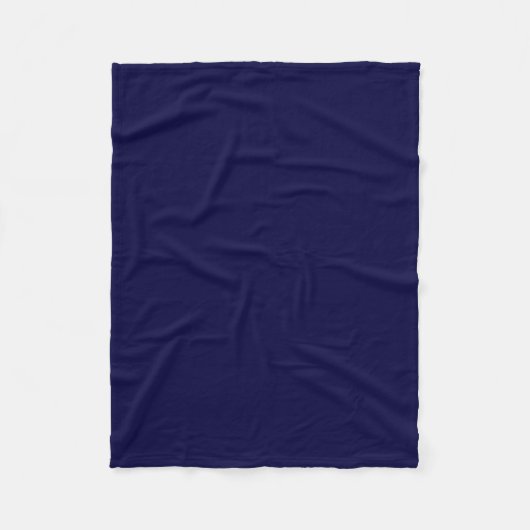 Effen kleur: marineblauw fleece deken (Voorkant)