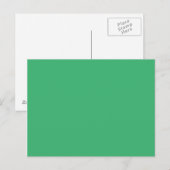 Effen kleur middelgroen blanko briefkaart (Voorkant / Achterkant)