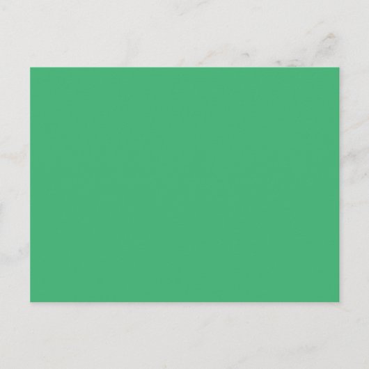 Effen kleur middelgroen blanko briefkaart (Voorkant)