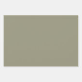 Effen kleur minimalistisch aards olijfgroen inpakpapier vel (Voorkant 2)
