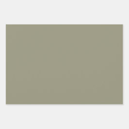 Effen kleur minimalistisch aards olijfgroen inpakpapier vel
