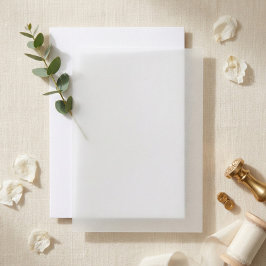 Effen Kleur Minimalistische Elegante Trouwkaart Vellum Uitnodigingen