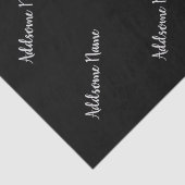 Effen kleur Modern Basic Zwart Stijlvol Tissuepapier (Detail)