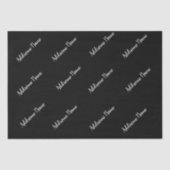 Effen kleur Modern Basic Zwart Stijlvol Tissuepapier (Voorkant)