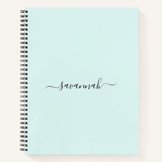 Effen kleur monogram schetsboek notitieboek (Voorkant)