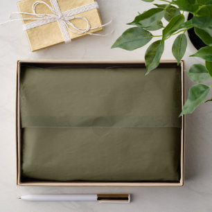 Effen kleur Olive Green Bronzetone Gifting Tissuepapier
