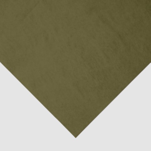 Effen kleur Olive Green Bronzetone Gifting Tissuepapier (Detail)