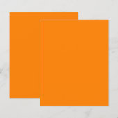 Effen kleur oranje modern minimalistisch blanco (Voorkant / Achterkant)